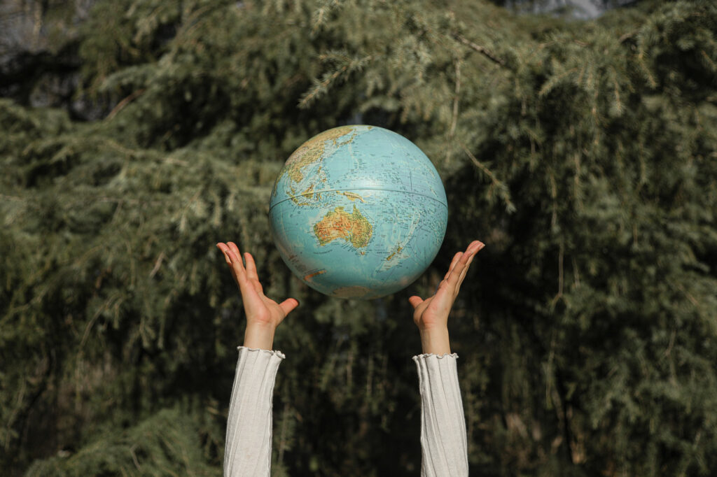 Globe with Hands