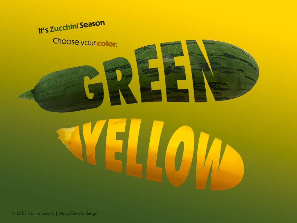 Zucchini green and yellow