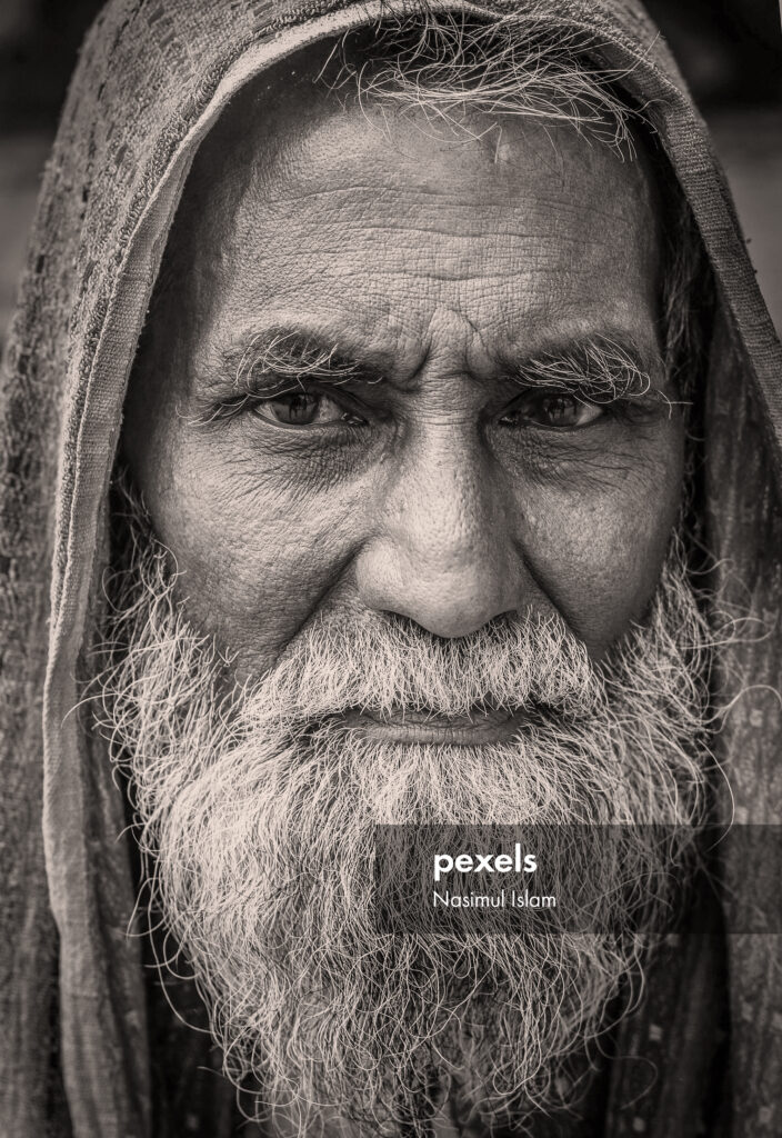 Watermarking Pexels Photo of an old man