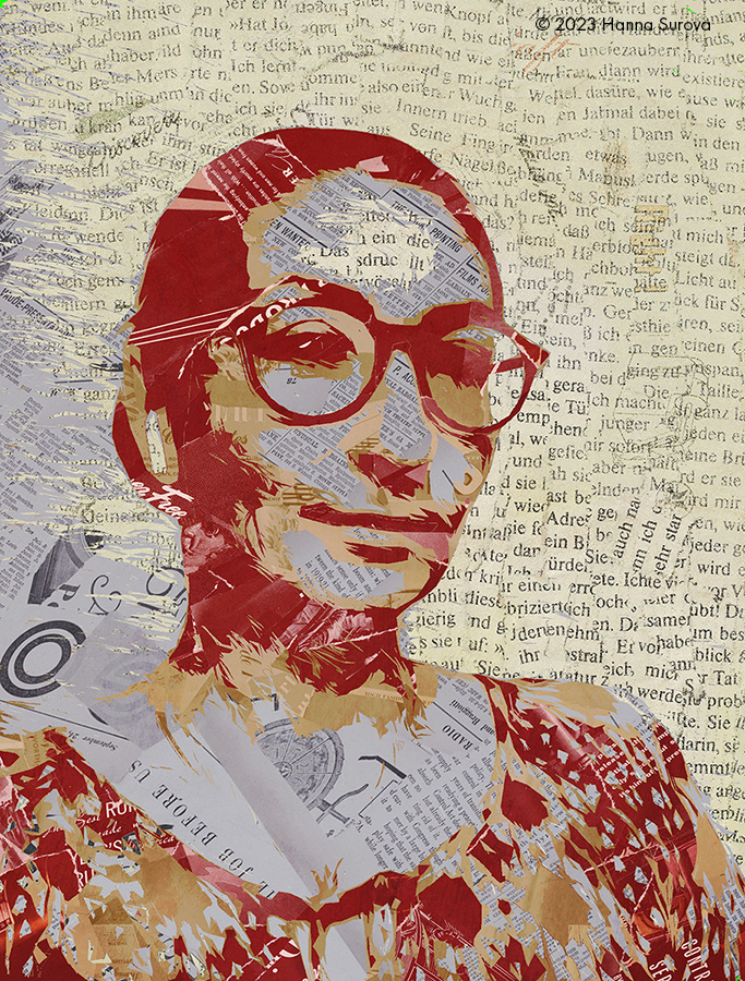 Self Portrait Posterized Paper Cutout