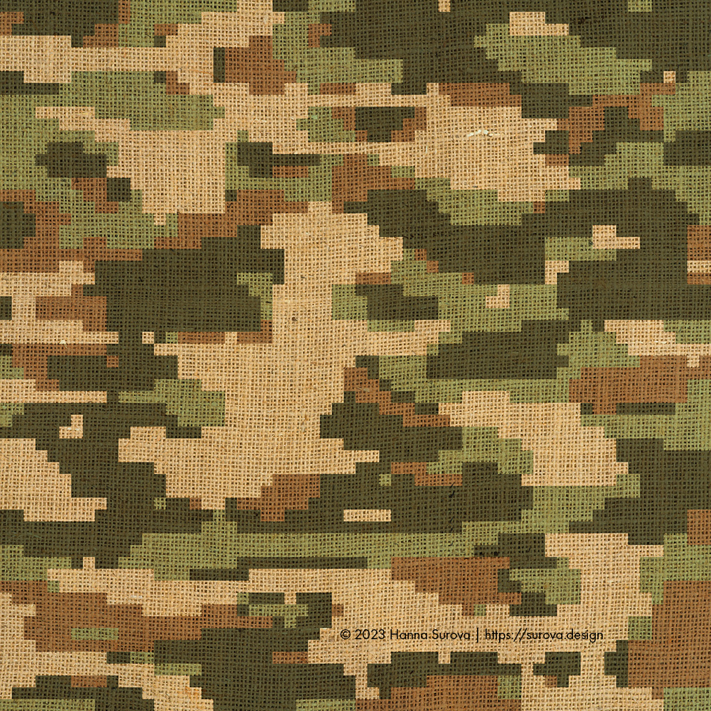 Camouflage Pixel Khaki warm colors