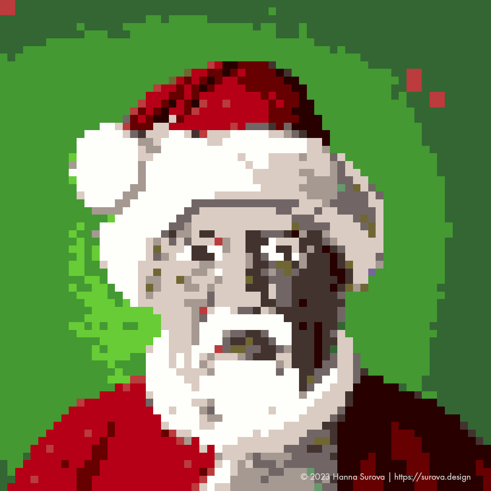 Pixel Art Santa