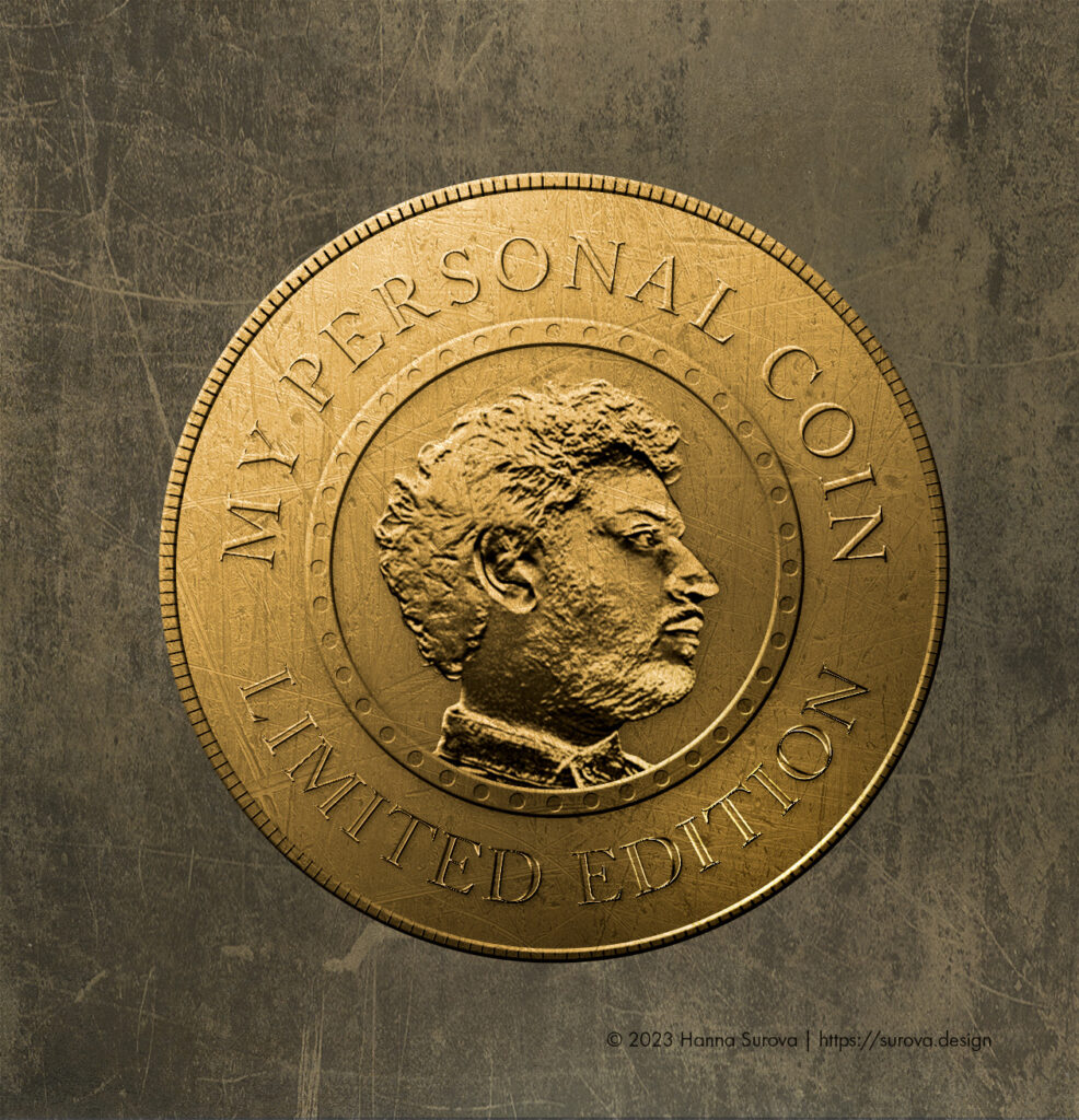 Realistic Golden Coin