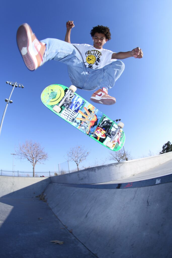 Skateboarder doing a trick